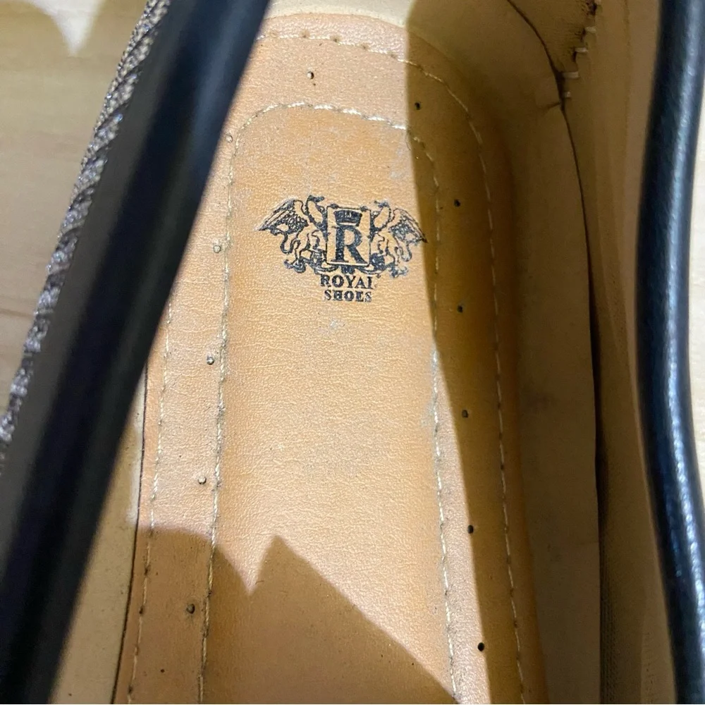 Royal Shoes Moccasin Driving Shoe Sparkling Slip On Glittery Formal Sz 11 Moc-64